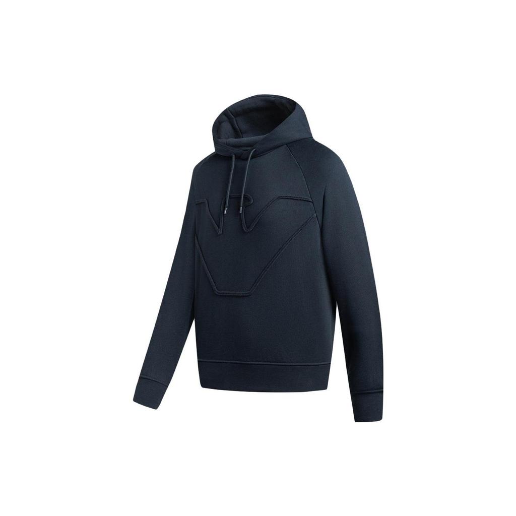 EMPORIO ARMANI Logo Embroidered Drawstring Hoodie 6R1ME4-1JWPZ-09S6