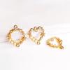 Alloy Love Oval Pendant Earrings with Diamond and Pearl Connector Accessories