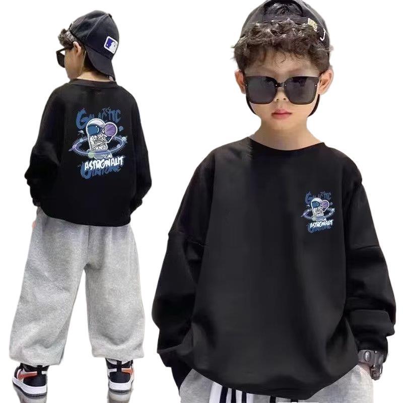 Herren Langarm Rundhals Bedrucktes Sweatshirt - Lässige Lockere Passform Herbst/Winter Pullover