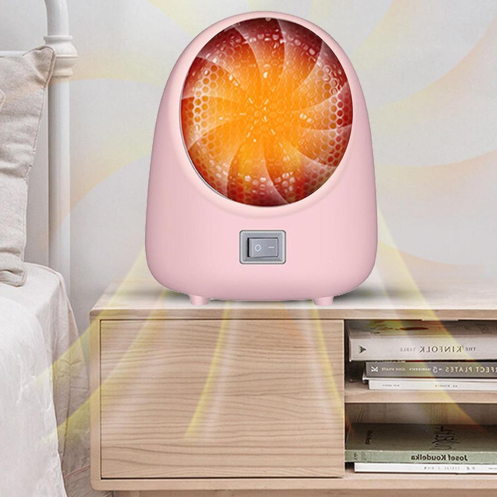 Mini Heater Fast Heating Overheating Protection Small Space Warmer for Home Table Pink EU Plug 220V