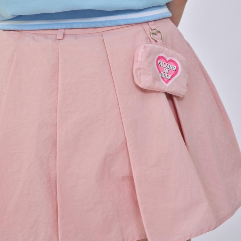 Goxo Woven Ball Pocket Skirt PInk FallIng In Golf