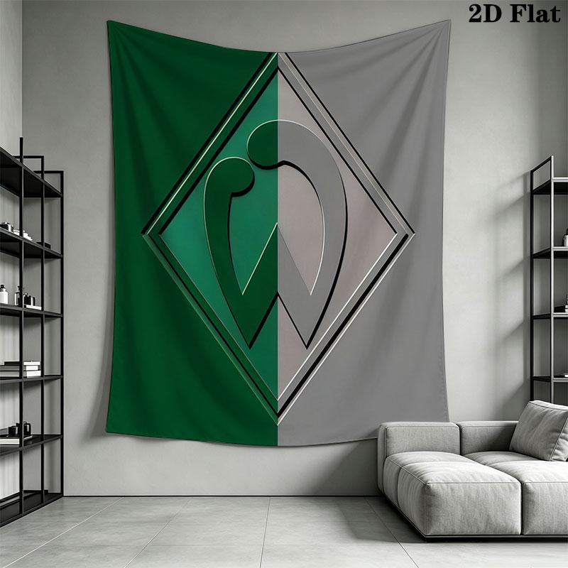 Werder Bremen poster Wall Hanging Printed Fabric Blanket Decorative Tapestries for Bedroom Living Room Home Decor
