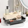Multi - Function Cosmetic Organizer: Desktop Storage for Makeup, Skincare, Lipsticks & Brushes, Ideal for Vanity & Entryway