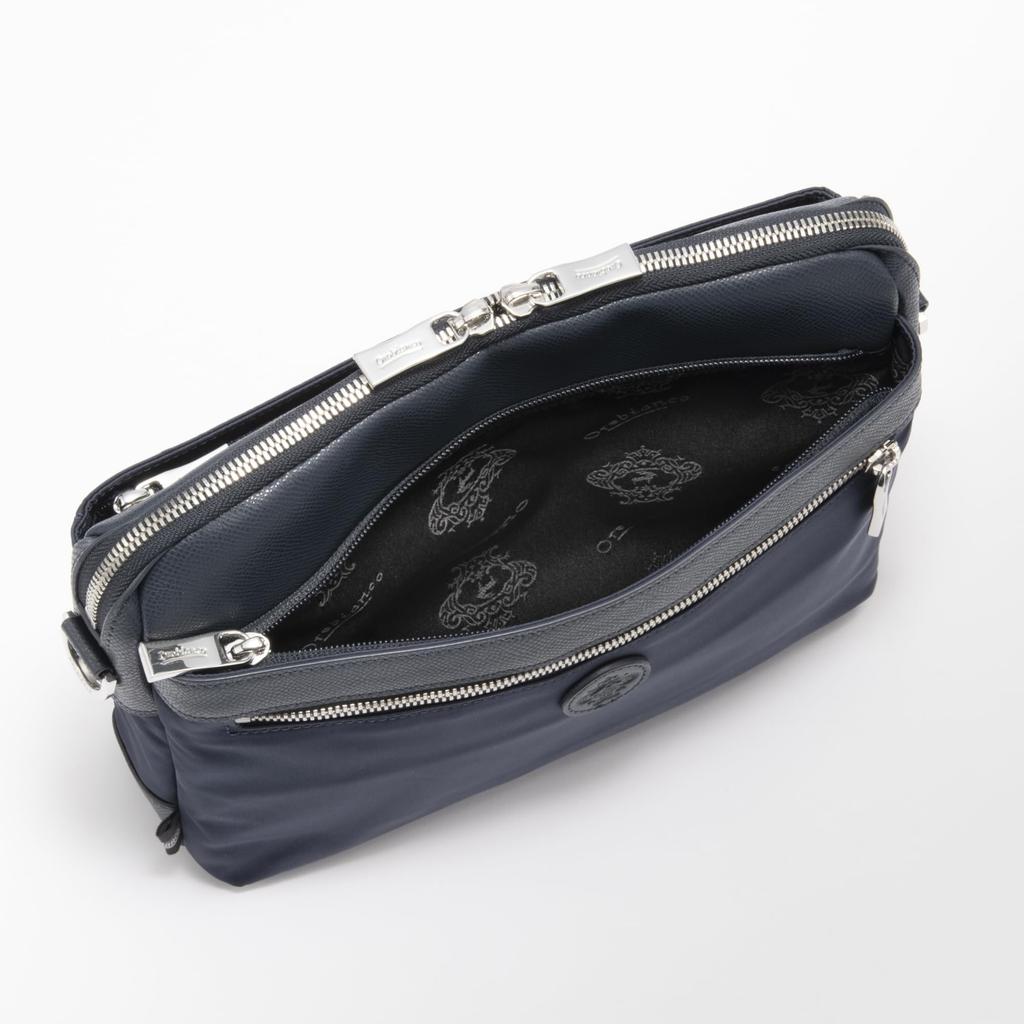 Orobianco Men's SOLO TE Shoulder Bag (Authentic), 4L Capacity, 560g, 2-Way, Horizontal Style, Detachable Shoulder Strap, No. 92952, Sea Blue