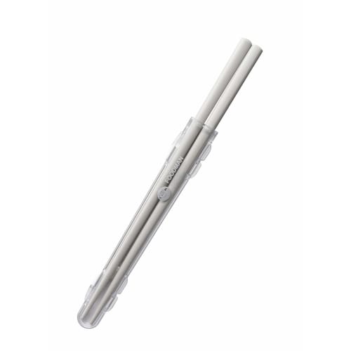 CB Japan Chopsticks with Case, Antibacterial, Light Gray, Dishwasher Safe, Bento Chopsticks, 20.5cm, Quiet, Easy To Store In the Case, Natural Wood, L