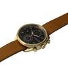 MASTER WORKS Quattro 002 MW07YB-EDLBO8 Men's Watch, Made In Japan, Quartz Movement, 41mm, Leather Strap, Chronograph, Brown