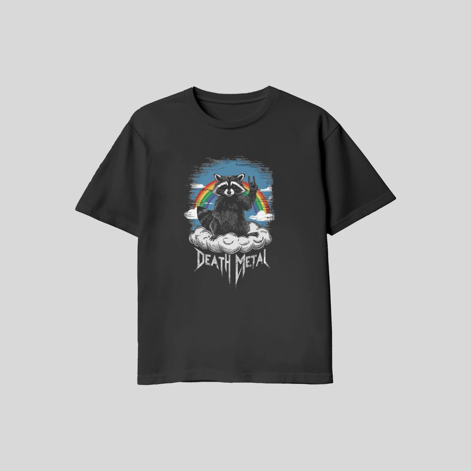 Unisex Adult Casual Graphic Death Metal Trash Panda T Shirt M L XL ... XXXL