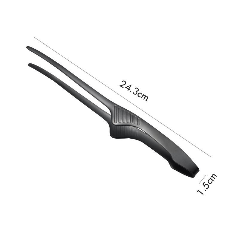 Korean Style Stainless Steel BBQ & Cooking Tongs - Anti-Scald Pointed Design for Food, Steak, Buffet.