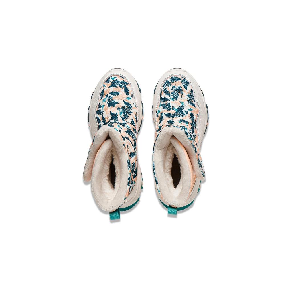 Li Ning Ling Shuang 2.0 Fleece High-Top Wear-Resistant Warm High-Top Kids Casual Shoes Kids Casual Shoes White Orange Green YKCT150-32