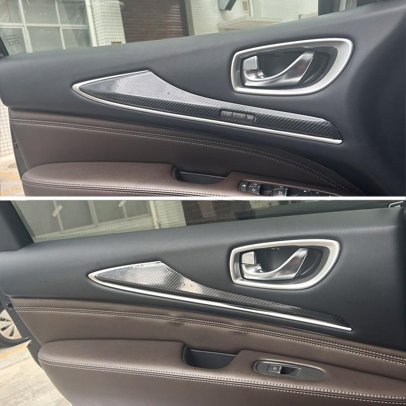For Infiniti JX35 QX60 2012-2018 Interior Central Control Panel Door Handle Carbon Fiber Stickers Decals Car styling Accessorie