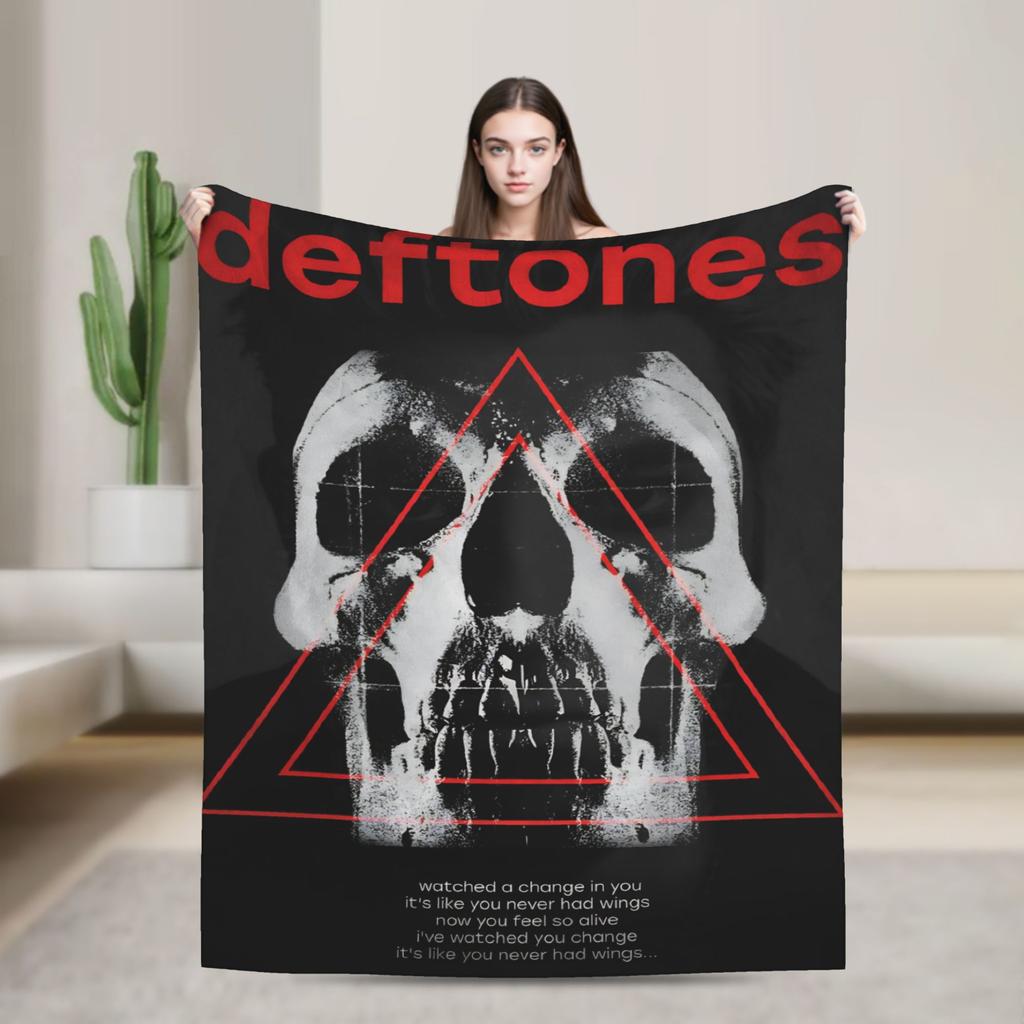 Deftones Alternative Metal Band Flanelldecke Junge Mädchen Super Weiche Überwurfdecke Winter Heimdekoration Tagesdecke Sofa Bettbezug