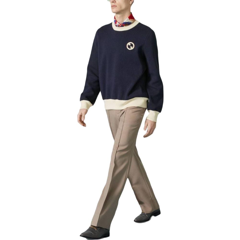 GUCCI SS23 Sweater Men's Marine Blue 752554-XKDHA-4423