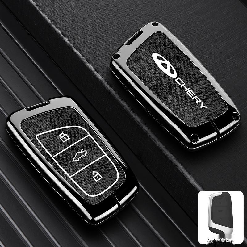 Zinc Alloy Key Shell Covers for Chery, Tiggo 8, 7 Plus - Full Coverage, 5x Anti-Drop Protection