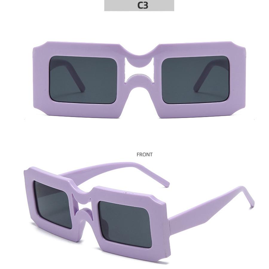Fashione Sunglasese квадратные солнцезащитные очки желейного цвета — фото 18