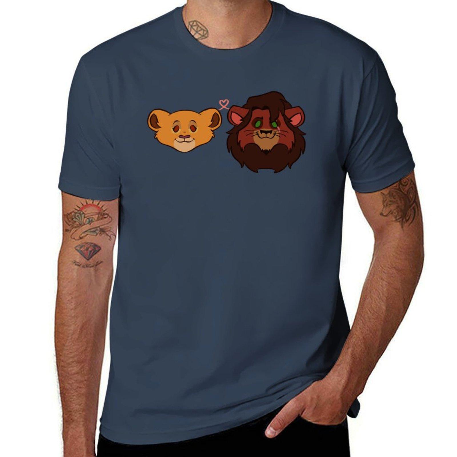 

kiara and kovu cheebs Tshirt hippie clothes funnys anime heavy weight t shirts for men S