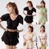 2024 Women's Two-Piece Swimsuit: Conservative, High-End, Slimming, Solid Color, Student Style