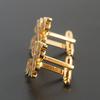 Kamakura Cufflinks Workshop Gold Cross Clover Cufflinks Cf1919