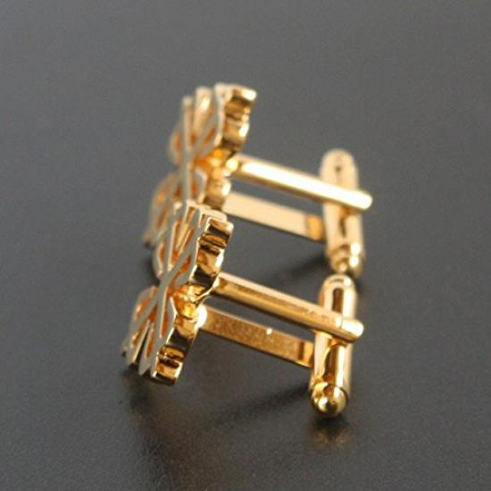 Kamakura Cufflinks Workshop Gold Cross Clover Cufflinks Cf1919