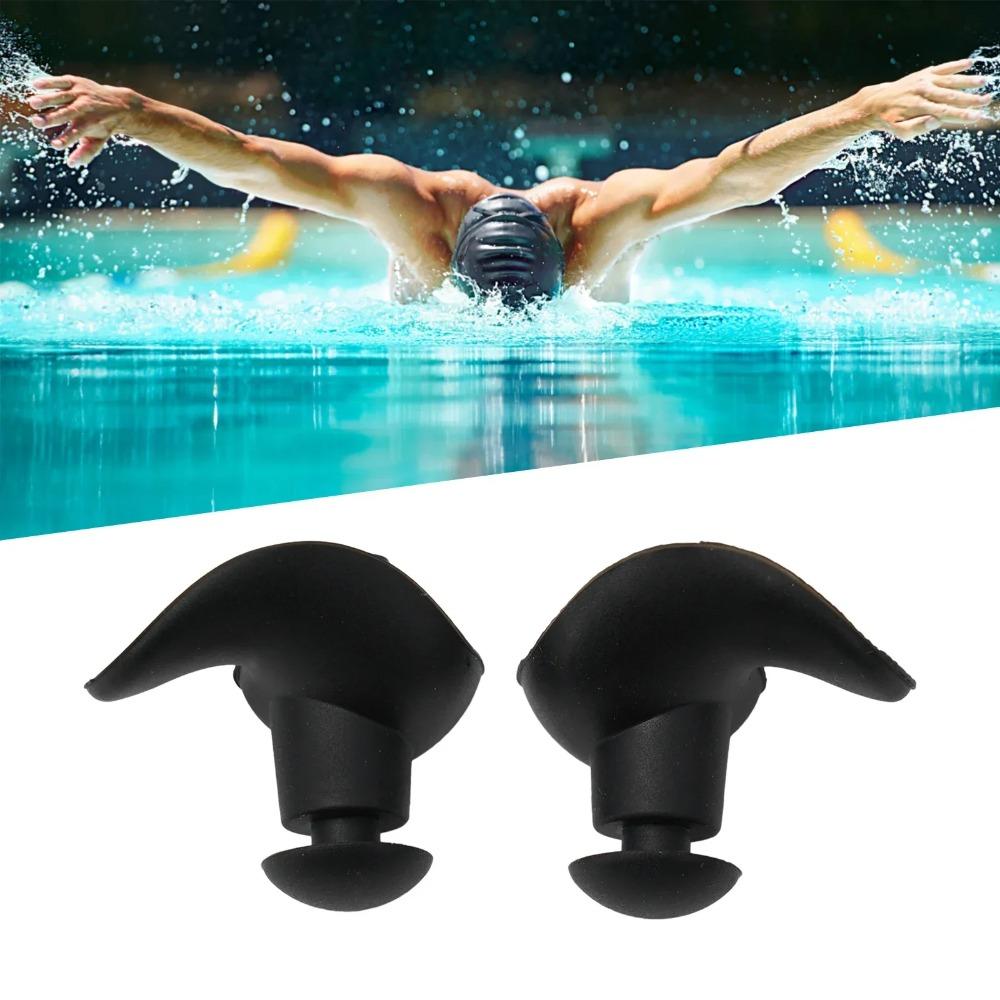 1Pair Professional Swimming Earplugs - Noise Reduction & Waterproof Soft Silicone for Adult/Child, 2025 New Reusable Pool Gear