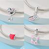 Music Series Guitar Earphone Note Tape Zircon Original Copper Charms Beads Pendant Fit Bracelet Women Diy Jewelry Gifts