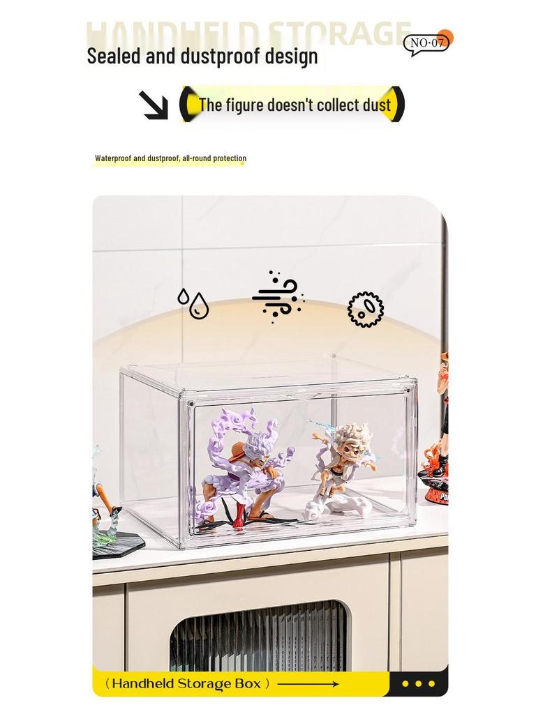 Acrylic Display Case with Shelves for Model Figures, Dolls, and Blind Box Figurines 