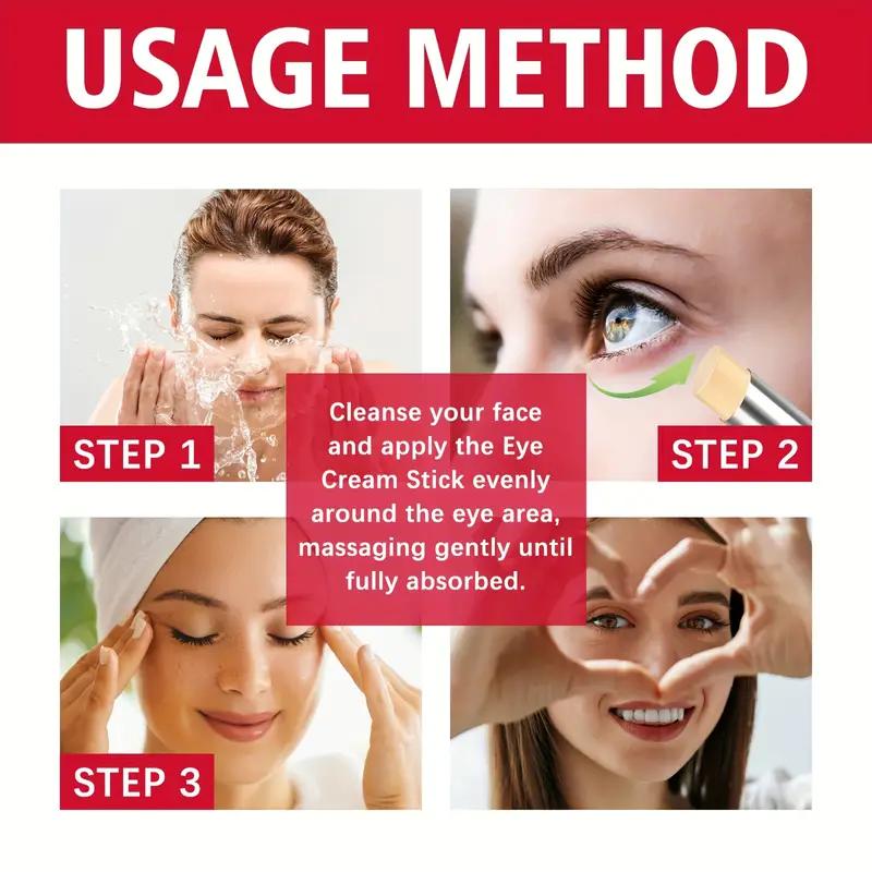 Cremă pentru ochi cu retinol Stick Tratament anti-îmbătrânire pentru ochi Cremă hidratantă sub ochi pentru cearcănele Riduri Fermă Iluminare Îngrijirea ochilor 3g