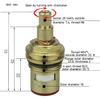 Înlocuire Cartuș Interior Robinet Mixt, Cartuș Ceramic cu Disc Ceramic din Alamă de Înlocuire Insertie Valve Robinet Garnitură Răsucire sfert 1/2" Valve Interioare Robinet pentru