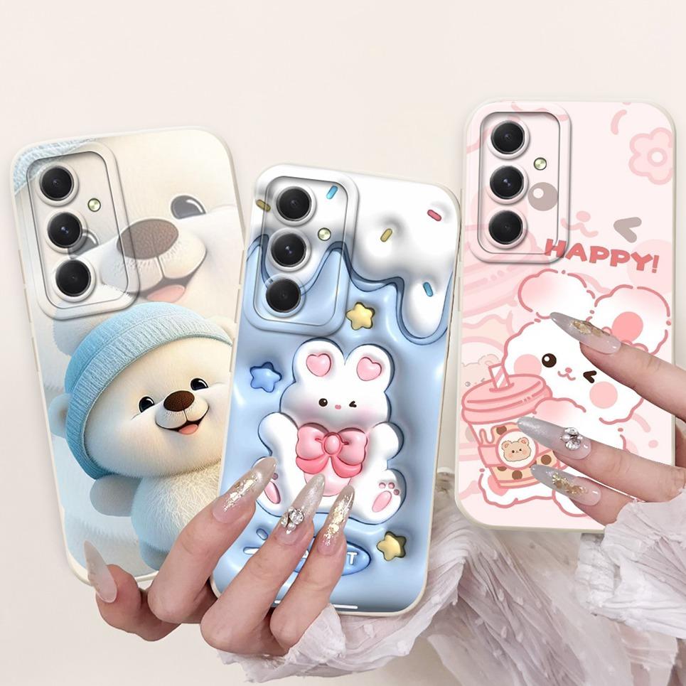 Case For Samsung Galaxy A55 A56 A54 5G Phone Cases Samsung A52 A52s A51 A53 Soft Silicone Cartoon Back Cover Camara Protection