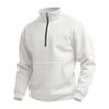 Men's Casual Outdoor High Neck Half Zip Pocket Pullover Long Sleeved Top