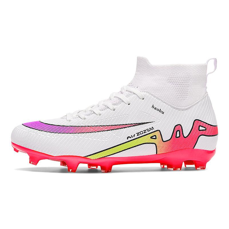 New Thorn Football Shoes Men's and Women's High-top Youth Students FG Long Nails Grass Broken Nails Football Shoes
