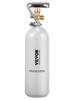 VEVOR Tanque de CO2, 2 kg Novo Cilindro de Aço Liga, Tanque de Ar de CO2 com Revestimento em Spray Cinza, Válvula DIN477, Alça e Pressão Ajustável