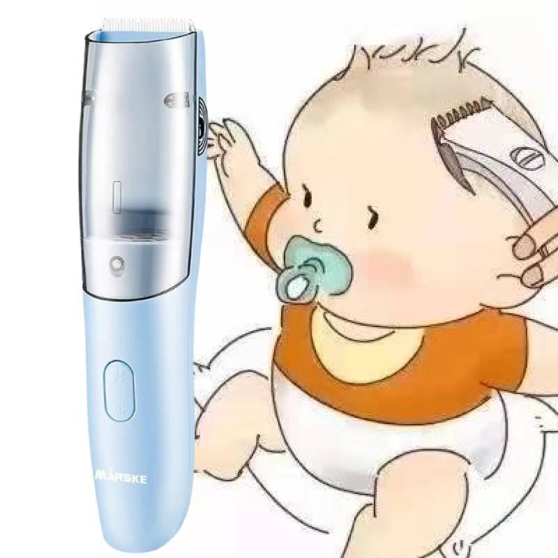 Wiederaufladbarer Baby-Haarschneider Wasserdicht USB Blaue Keramikklinge Leiser Motor
