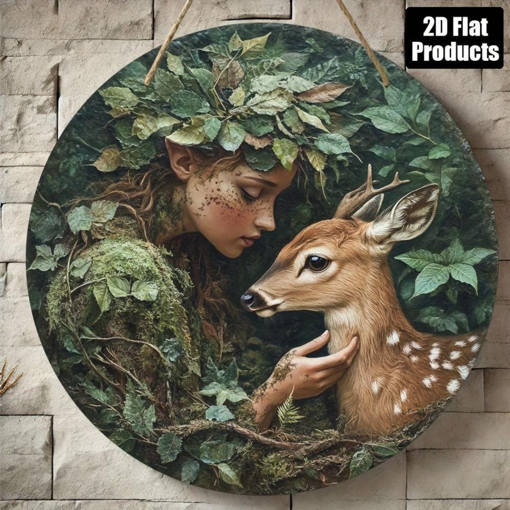 Vintage Metal Sign Blue Deer Merry Christmas Retro Tin Plate Wall Decor Home Holiday Gift 20 Cm