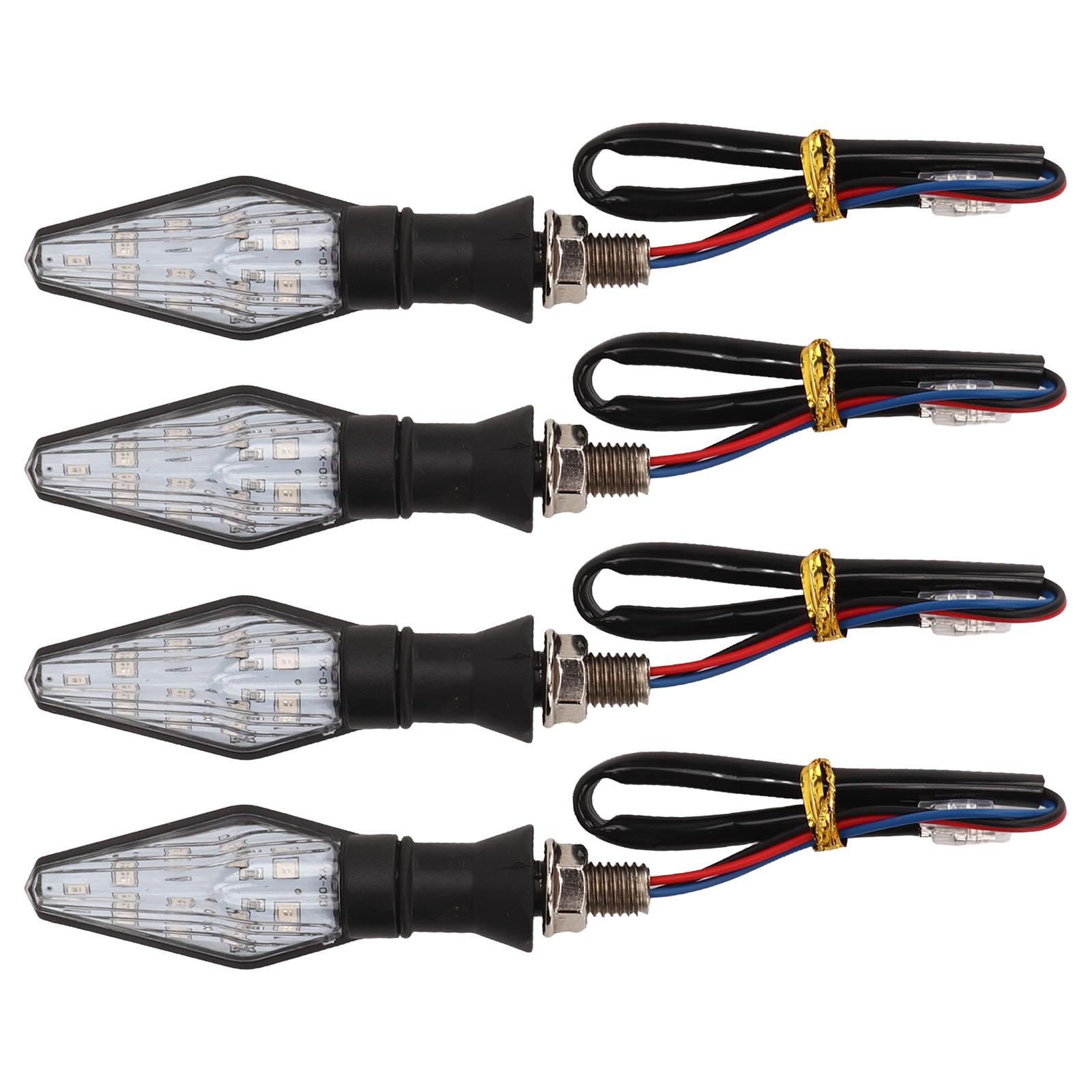 

4 шт. двухцветные светодиодные указатели поворота для мотоцикла 12 В желтый свет синий свет универсальный для