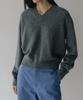 Beullaengkeulumumeon V-Neck Knit_Melange Gray