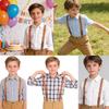Kids Polka Dot Suspenders 3 Clips Y Back Elastic Adjustable Braces