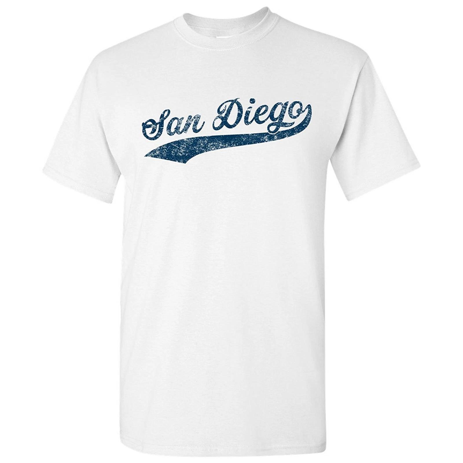 San Diego City Script Men s Unisex T-Shirt - White XL