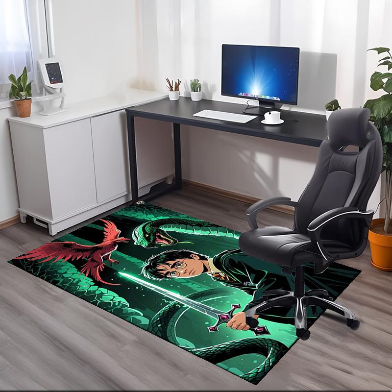 Harry Potter Printed Carpet, for Office Chair Living Room Bedroom Kitchen Room Decor Gifts.