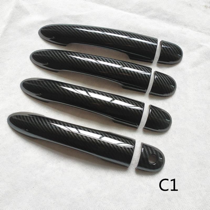 Plastic Carbon Fiber Handles Covers for Renault Megane 2 Ii Mk2 Car Accessories Door Handle Cover Trim