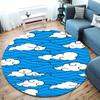 Demon Slayer Art Round Area Rug Carpet Rug For Living Room Bedroom Sofa Playroom Decor Nonslip Floor Mat