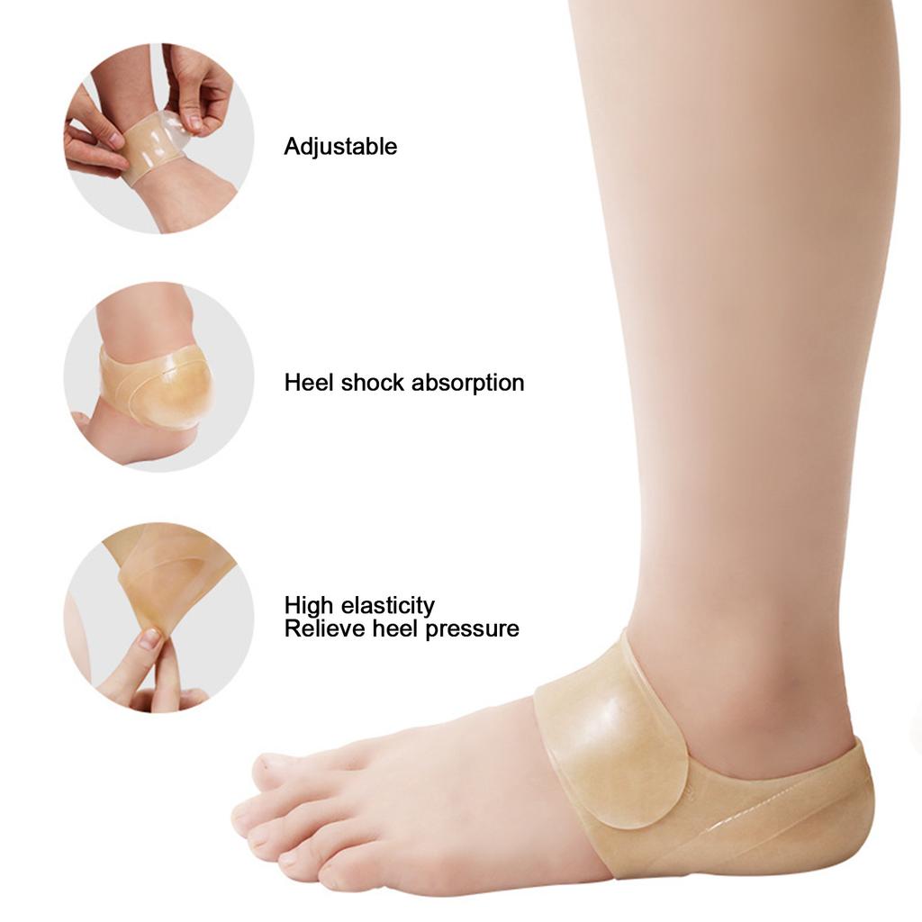 Silicone Heel Protector Stress Pain Relief Heel Wrap Pad for Plantar Fasciitis Foot Care
