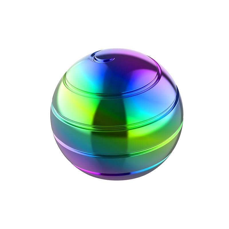 Benutzerdefinierte Aluminiumlegierung Glücks-Rotationskreisel für Erwachsene Stressabbau Spielzeug Schreibtisch Optische Täuschung Fließender Fidget Spinner Spielzeug