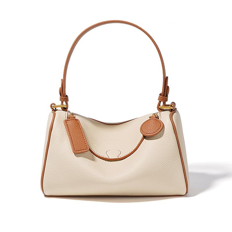 New Shoulder Messenger Bag, High-end First-layer Cowhide Pillow Bag, Simple and Versatile Underarm Women's Bag
