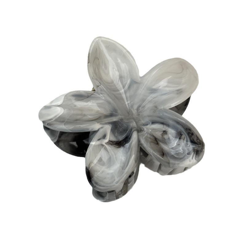 2024 High-End Elegant Frangipani Gradient Hair Claw: Colorful Shark Clip for Women