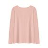 European and American women's large-size fashion casual V-neck long-sleeved bottom T-shirt