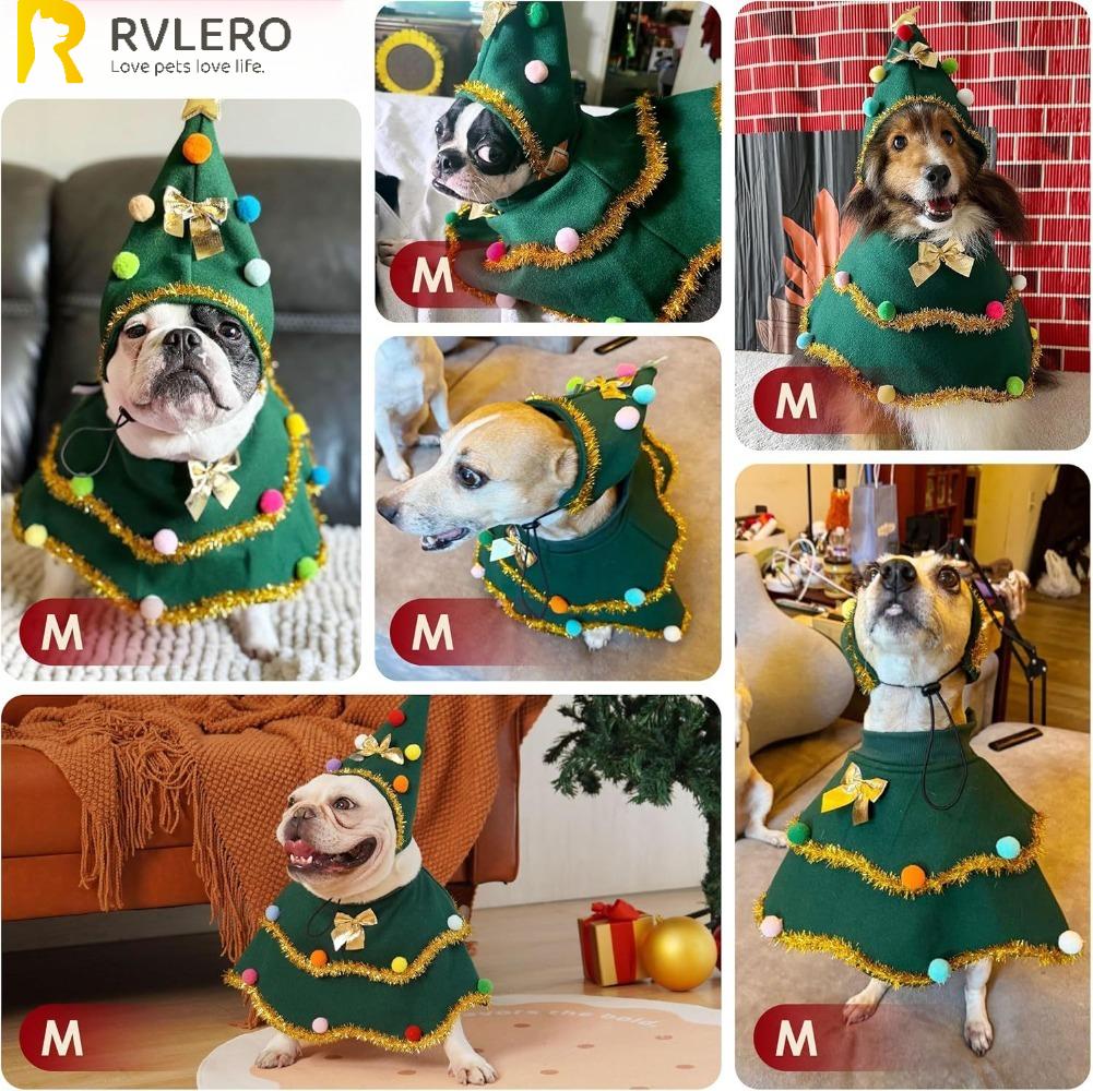 Christmas Dog Costume Puppy Christmas Cloak Hat Set Cute Cat Funny Costume Christmas Role-playing Party Decoration Gift