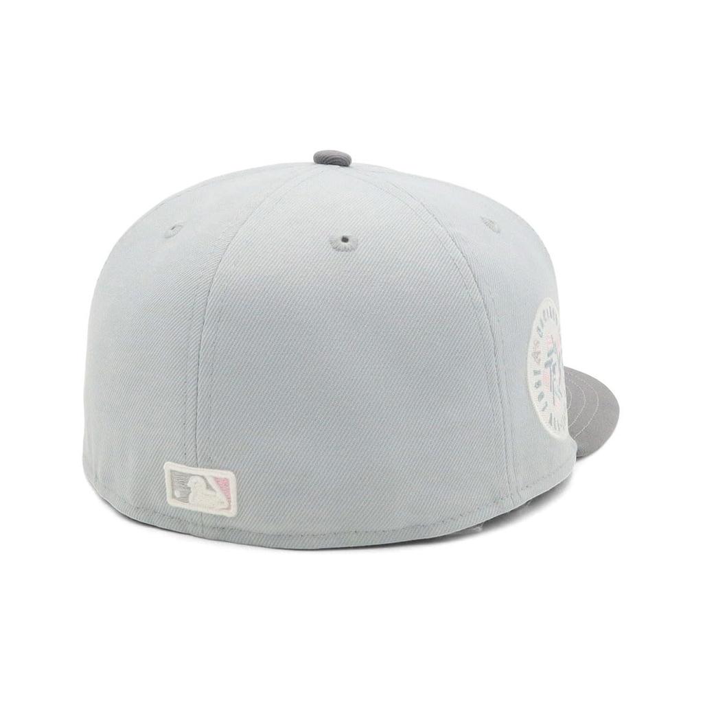 New Era 59FIFTY MLB Cap with Side ATH Size 7 5950 OAKATH SAKURANAGASHI GRY Patch, Grey, 3/4,