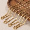 Europäische Retro 18K Gold Halskette für Damen - Hochwertiger schlichter Stil mit vielfältigen Designs und Edelstahlkette