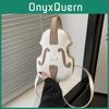 Urban Minimalist Medium Sized Soft Guitar Shaped Handbag With Zip Closure