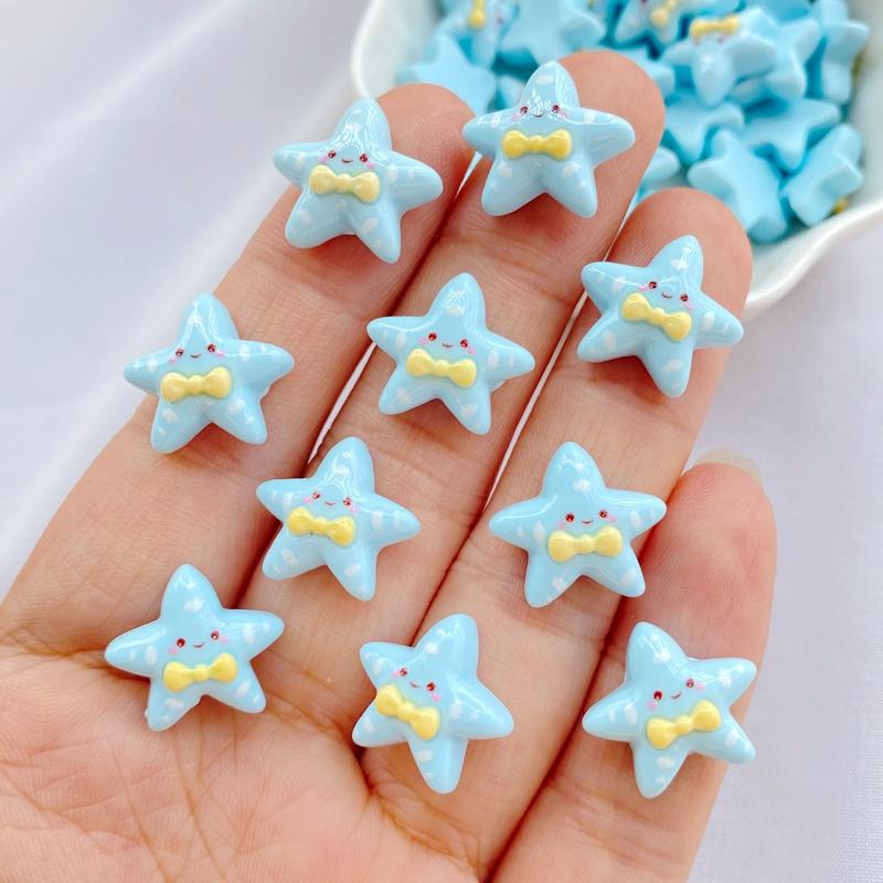 30Pcs Cartoon Ocean Series Little Stars Crabs Whales Shells Art Nail Plaksteen Strass Beeldjes Diy Wedding Plakboek Decor Craft